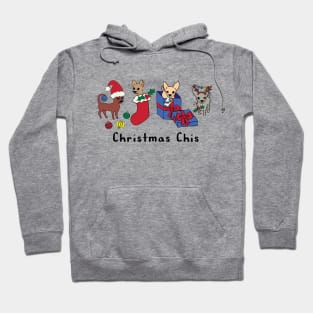 Lilac Christmas Chis - Smooth coat chihuahuas - Christmas Chihuahua Tee Hoodie